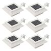 vidaXL L&aacute;mparas solares de exterior LED cuadradas 6 uds 12 cm blanco