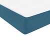 vidaXL Cama box spring con colch&oacute;n y LED terciopelo azul oscuro 120x220 cm