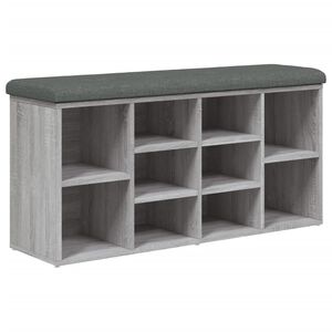 vidaXL Zapatero madera de ingenier&iacute;a gris Sonoma 102x32x50 cm