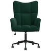 vidaXL Sill&oacute;n de relax de terciopelo verde oscuro