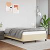 vidaXL Estructura de cama sin colch&oacute;n cuero sint&eacute;tico crema 120x190 cm