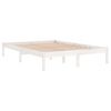 vidaXL Estructura de cama madera maciza blanco 200x200 cm