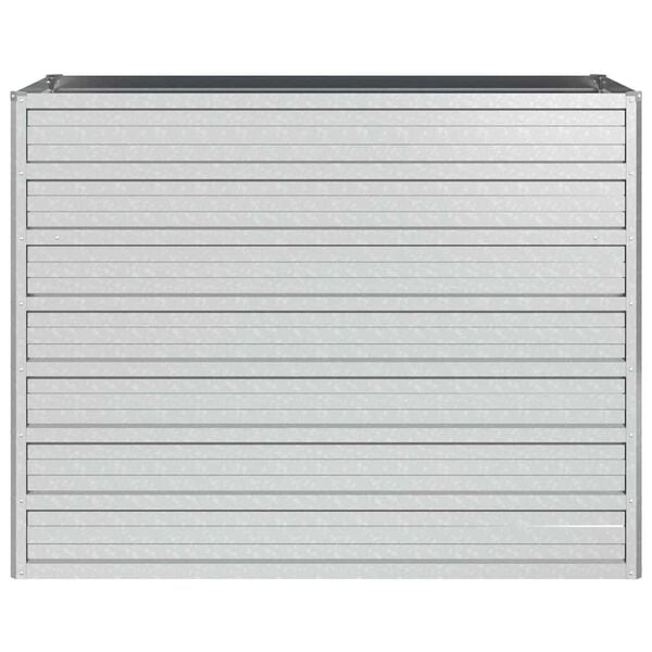 vidaXL Arriate de acero galvanizado plateado 100x40x77 cm