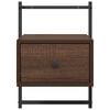 vidaXL Mesita de noche de pared marr&oacute;n roble 35x30x51 cm