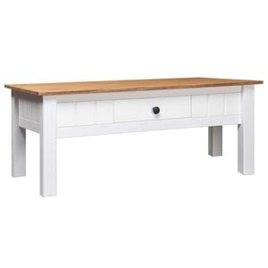 vidaXL Mesa de centro madera de pino estilo Panam&aacute; blanco 100x60x43,5 cm