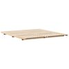 vidaXL Estructura de cama Marrón 180 x 220 cm Madera maciza de pino