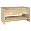 vidaXL Mesa de centro madera contrachapada roble Sonoma 80x50x40 cm