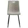 vidaXL Sillas de comedor 4 unidades cuero sint&eacute;tico gris claro