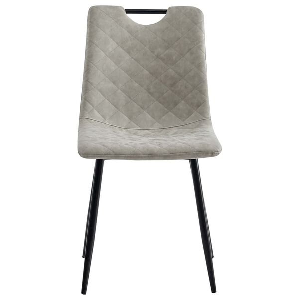 vidaXL Sillas de comedor 4 unidades cuero sint&eacute;tico gris claro