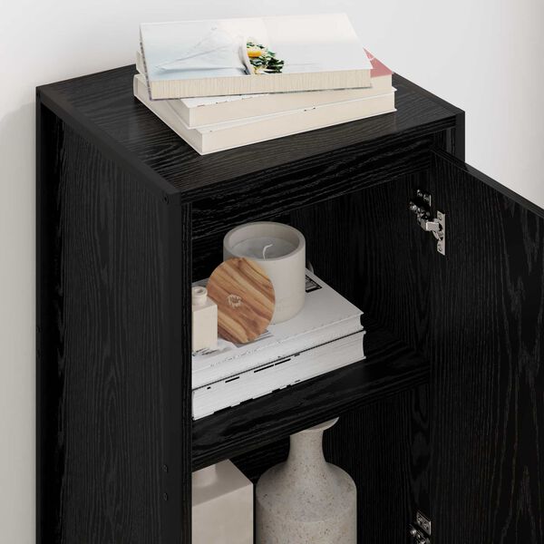 vidaXL Vitrina Roble Negro 43 x 36 x 75,5 cm Madera contrachapada