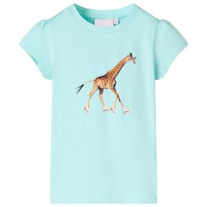 vidaXL Camiseta infantil aguamarina claro 116