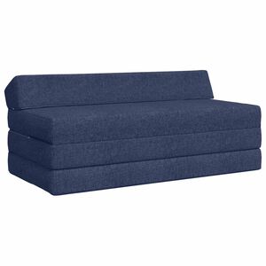 vidaXL Sof&aacute; Cama Plegable Azul 120 x 60 x 49 cm Tela