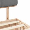 vidaXL Estructura de Cama con Cabecera Tapizada Gris Claro