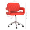 vidaXL Silla de comedor giratoria de cuero sint&eacute;tica roja