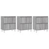 vidaXL Aparadores 3 uds madera contrachapada gris Sonoma