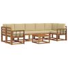 vidaXL Conjunto de sof&aacute;s de exterior 8 uds. Natural y Beige