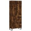 vidaXL Aparador alto madera contrachapada roble ahumado 69,5x34x180 cm