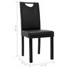 vidaXL Sillas de comedor 6 unidades cuero sint&eacute;tico negro