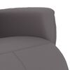 vidaXL Sill&oacute;n reclinable con reposapi&eacute;s cuero sint&eacute;tico gris