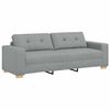 vidaXL Sof&aacute; de 3 plazas gris claro, 220x78x80 cm, tela