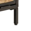vidaXL Zapatero de madera maciza de mango rugosa 60x35x53 cm