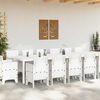 vidaXL Conjunto de Comedor de Jard&iacute;n 15 pcs Blanco Ratan Polt