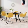 vidaXL Sillas de comedor giratorias 4 unidades tela amarillo