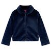 Chaqueta infantil de cuero sint&eacute;tico azul marino 116