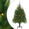 vidaXL Árbol de Navidad con 150 LED con soporte Verde 120 cm PE