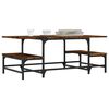 vidaXL Mesa de centro madera contrachapada roble ahumado 100x50,5x40cm