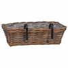 vidaXL Cesta Colgante para Plantas 2 pcs Marr&oacute;n 48 x 22 x 15 cm