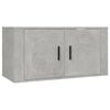 vidaXL Muebles para TV de pared 3 uds gris hormig&oacute;n 80x34,5x40 cm