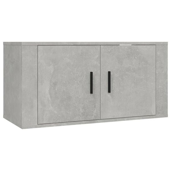 vidaXL Muebles para TV de pared 3 uds gris hormig&oacute;n 80x34,5x40 cm