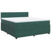 vidaXL Cama box spring con colch&oacute;n terciopelo verde oscuro 180x200 cm