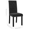 vidaXL Sillas comedor 2 unidades de terciopelo negro
