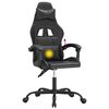 vidaXL Silla gaming giratoria cuero sintético negro