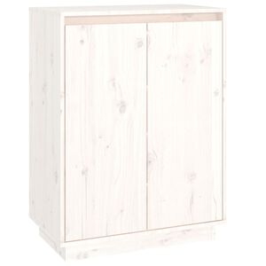 vidaXL Zapatero de madera maciza de pino 60x35x80 cm