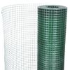 vidaXL Alambrada gallinero galvanizada recubrimiento PVC verde 10x1 m