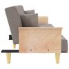 vidaXL Sof&aacute; cama con reposabrazos tela gris taupe