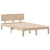 vidaXL Cama con estanter&iacute;a sin colch&oacute;n madera maciza de pino 135x190cm