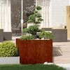 vidaXL Jardinera oxidada 100x100x80 cm acero corten
