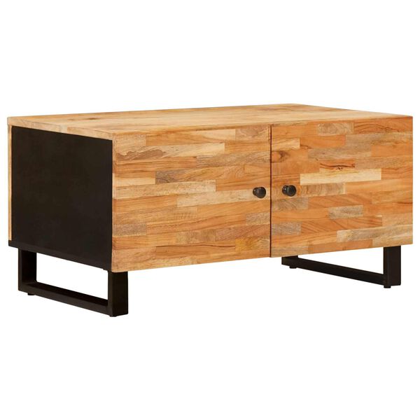 vidaXL Mesa de Caf&eacute; Marr&oacute;n 89 x 52 x 11 cm Madera de mango maciza