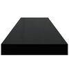 vidaXL Estantes flotantes de pared 4 uds MDF negro 90x23,5x3,8 cm