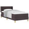 vidaXL Cama tipo Box Spring con colch&oacute;n Marr&oacute;n Oscuro 200 x 80 cm tela