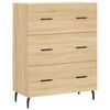vidaXL Aparador alto madera contrachapada color roble 69,5x34x180 cm