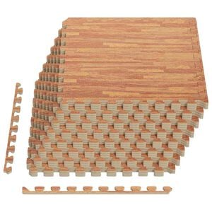 vidaXL Alfombrillas de goma EVA vetas de madera 24 uds 8,64 ㎡