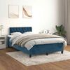 vidaXL Cama box spring con colch&oacute;n terciopelo azul oscuro 120x190 cm