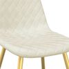 vidaXL Sillas de comedor 2 unidades terciopelo blanco crema