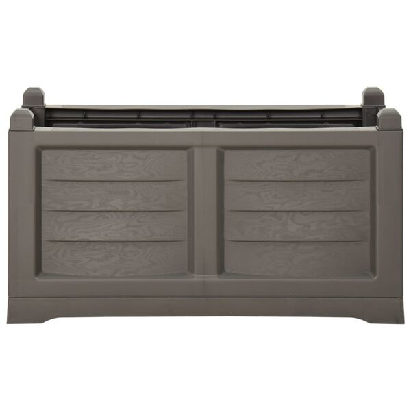 vidaXL Jardinera gris 80x42,5x42 cm PP