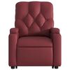 vidaXL Sillón reclinable elevable cuero artificial rojo tinto